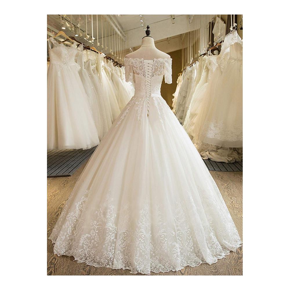 Vintage Ein-Schulter-Brautkleid in Reines Weiß Bodenlang mit Fischschwanz - Größe 12 (L) für Hochzeit & Eleganz