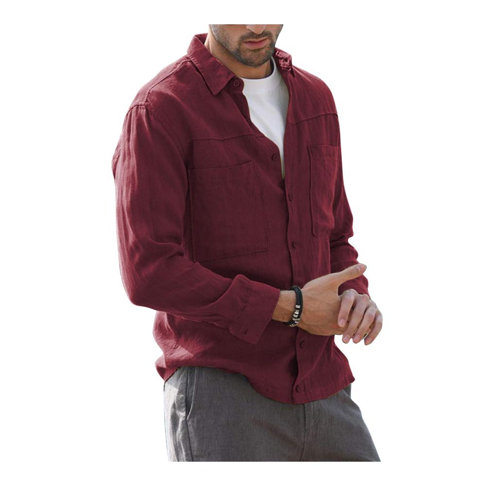 Freizeithemden AUDATE Herren Regular Fit Langarm Hemd - Stilvolles Button-down Shirt für Herbst und Winter
