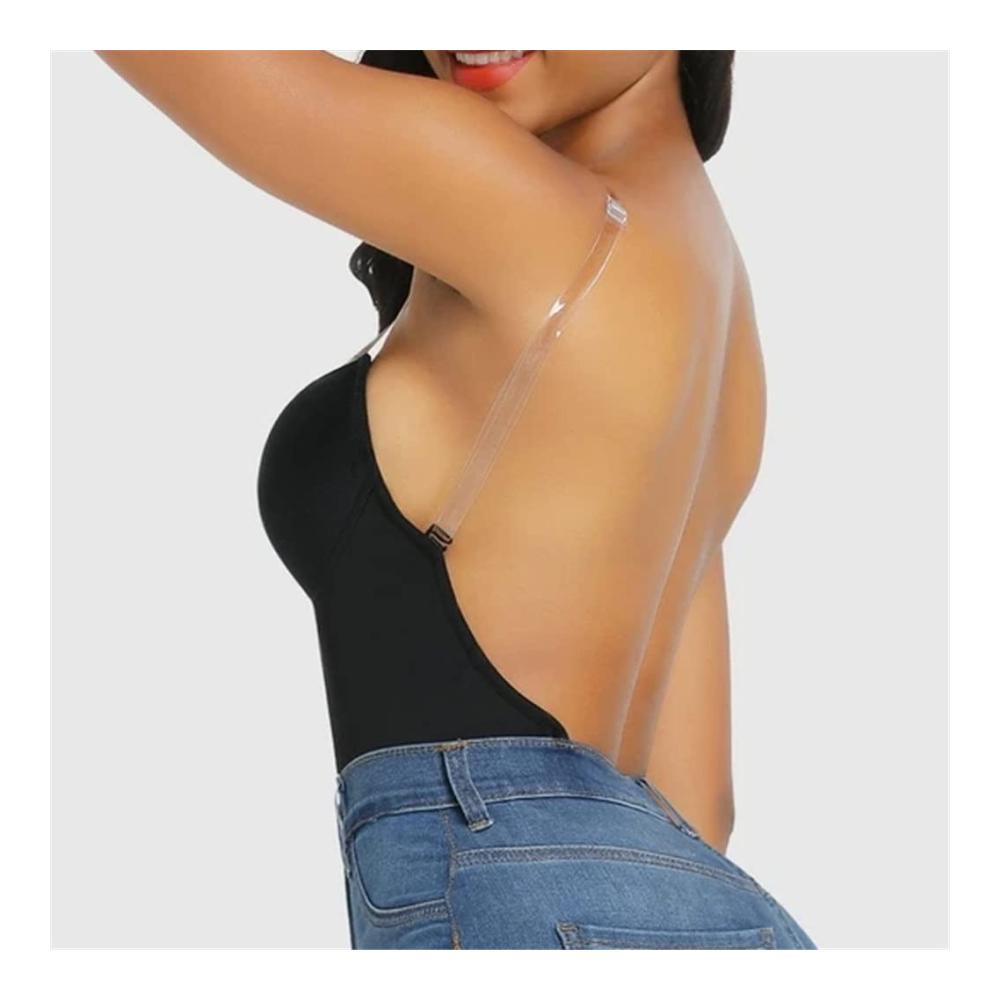 Shapewear Bodysuit für Damen – Taillentrainer mit Tiefer V-Ausschnitt Rückenfrei U-Form Design Push-Up-Effekt – Formende Hüftgürtel und Korsett in XX-Large (BL) – Idealer Body Shaper für feminine Silhouetten
