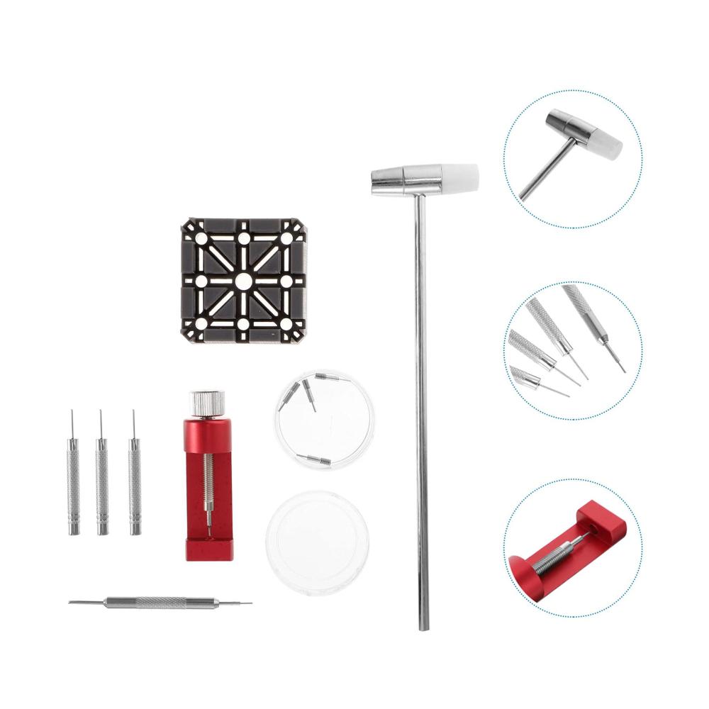 Uhrenwerkzeug-Set Präzises Uhrenarmband-Kit mit Link-Entferner Pin-Entferner und Reparaturwerkzeug (3 Stück Farbe Wie abgebildet Größe 53x53 cm