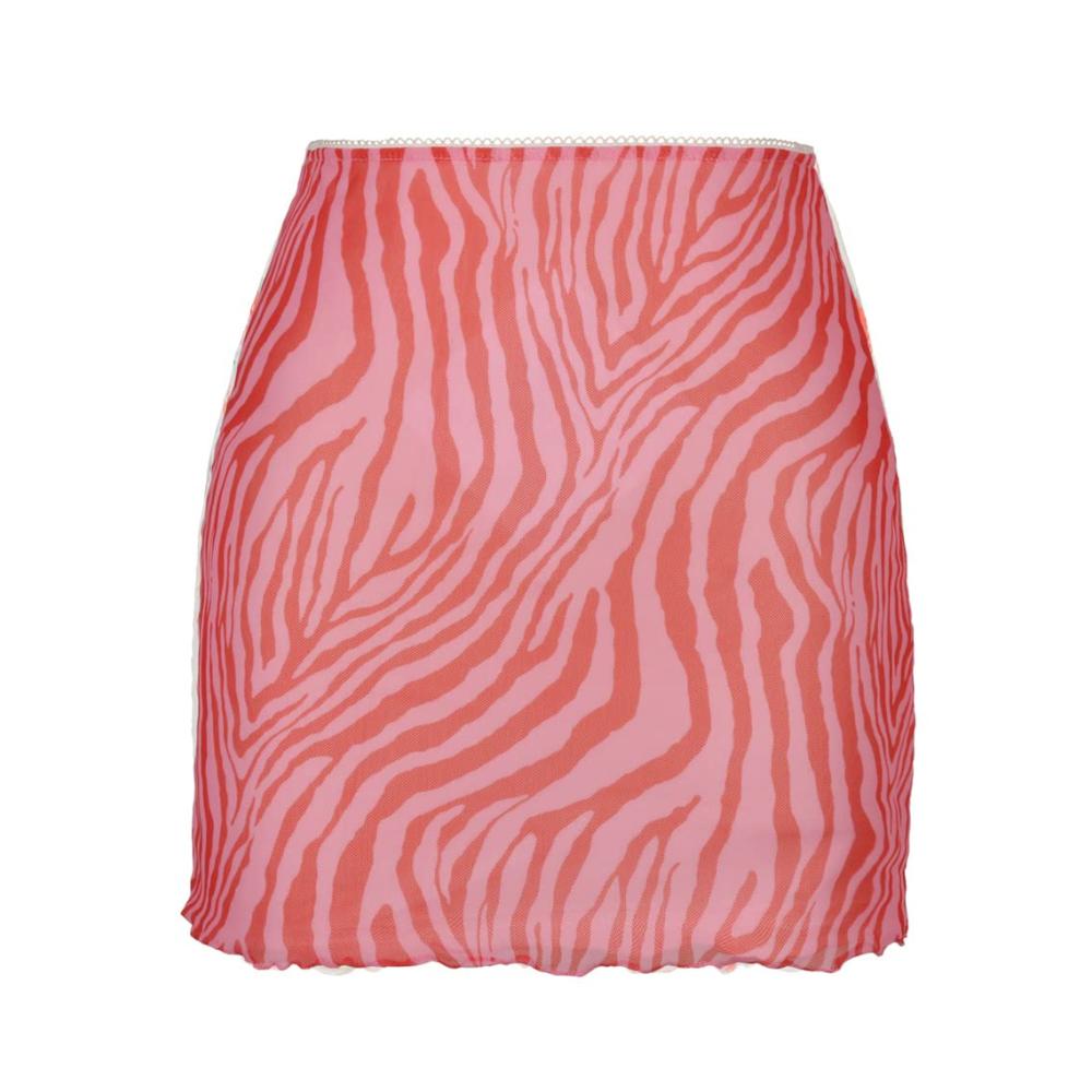 Minirock Damen Vintage-Tie-Dye-Grafikdruck Gothic Bodycon E-Girl Streetwear