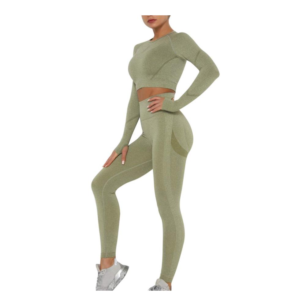 Damen Trainingsanzug Set Sportliche Jogginganzüge mit Crop Top Yoga Outfit und Hosen - 2-teiliges Sportbekleidungsset für Freizeit und Fitness