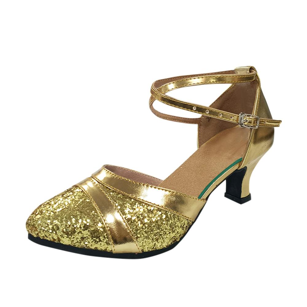 Ballsaal Tanzschuhe für Frauen Latein Tango Salsa - Pailletten Social Dance Schuhe