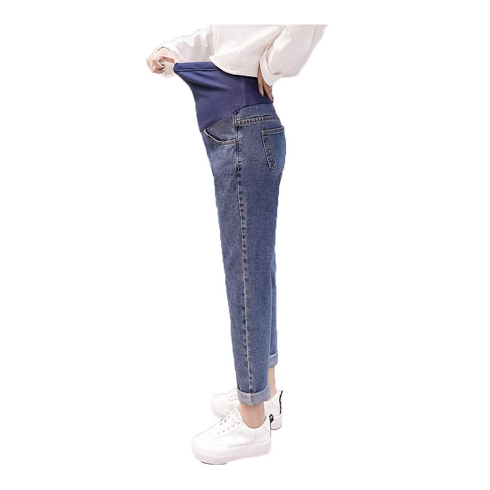 Umstands-Jeans Damen Bequeme Schwangerschaftshose mit Bauchband