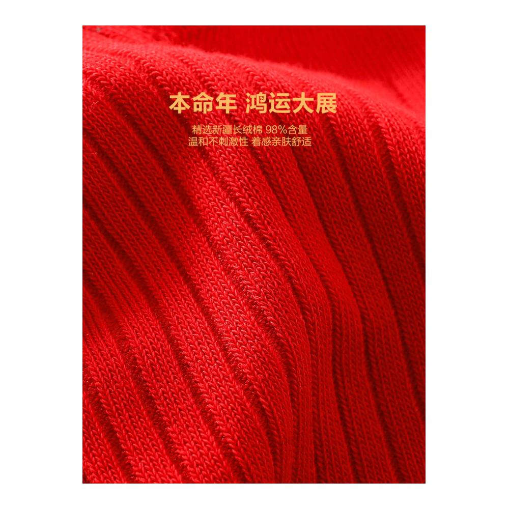 Chinesische Tierkreis Rote Baumwollsocken 2022 | Geschenkbox inklusive (Größe 38-44 Farbe Stil 2
