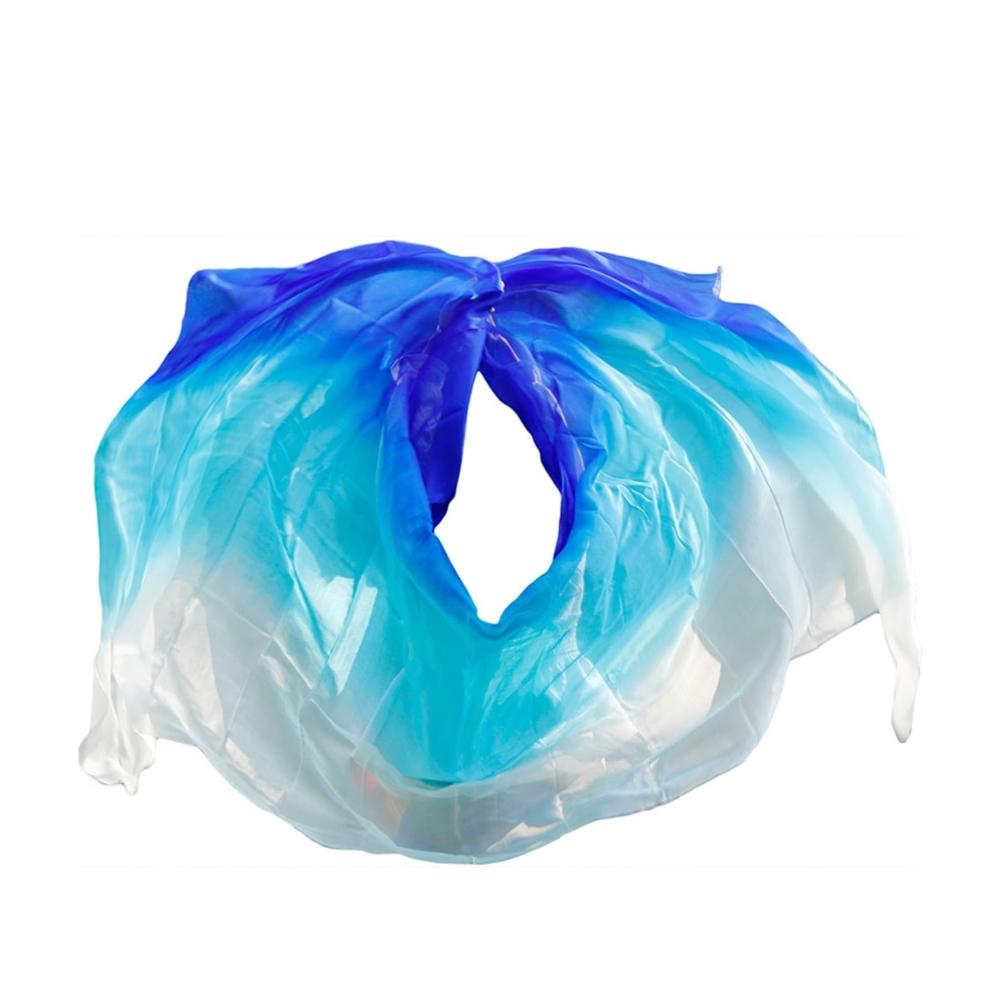 Chiffon Bauchtanzschal aus echter Seide - Damen Schleier für atemberaubende Bellydance Performance (Farbe/Größe 200x90cm