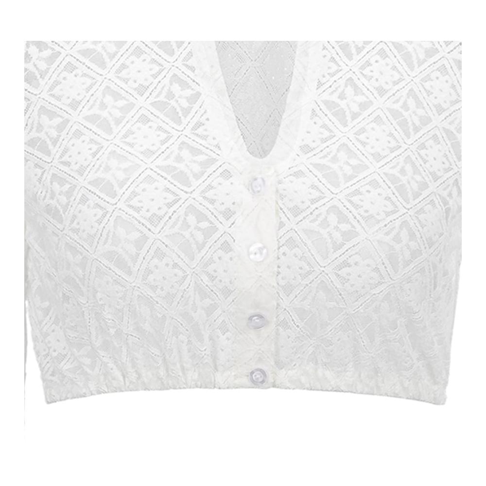 Dirndlbluse Damen Trachtenbluse Spitze Oktoberfest Beige Gr. 32-48 - Hochwertige Blusen & Tuniken für stilvolle Dirndl-Looks