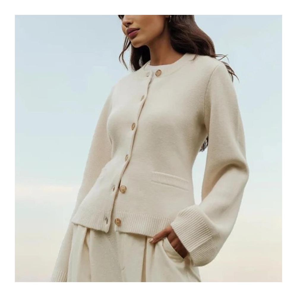 Damen Strickjacken Leichte Glockenärmel Langärmliger Mantel für Winter und Frühling