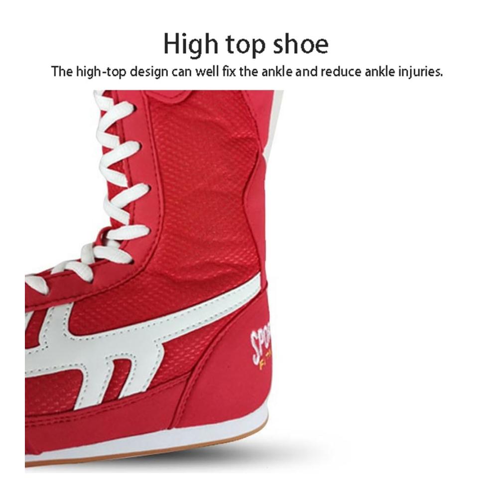 Unisex High-Top Boxschuhe für Training & Kampfsport | Atmungsaktiv & Stützend | Ideal für Boxen Thai Taekwondo | Größen 35-46EU