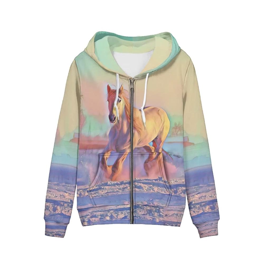 Damen Kapuzenpullover mit durchgehendem Reißverschluss Y2K-Design dünn in Übergröße mit Kordelzug Taschen - Perfekte Jacke für POD-Grafiken