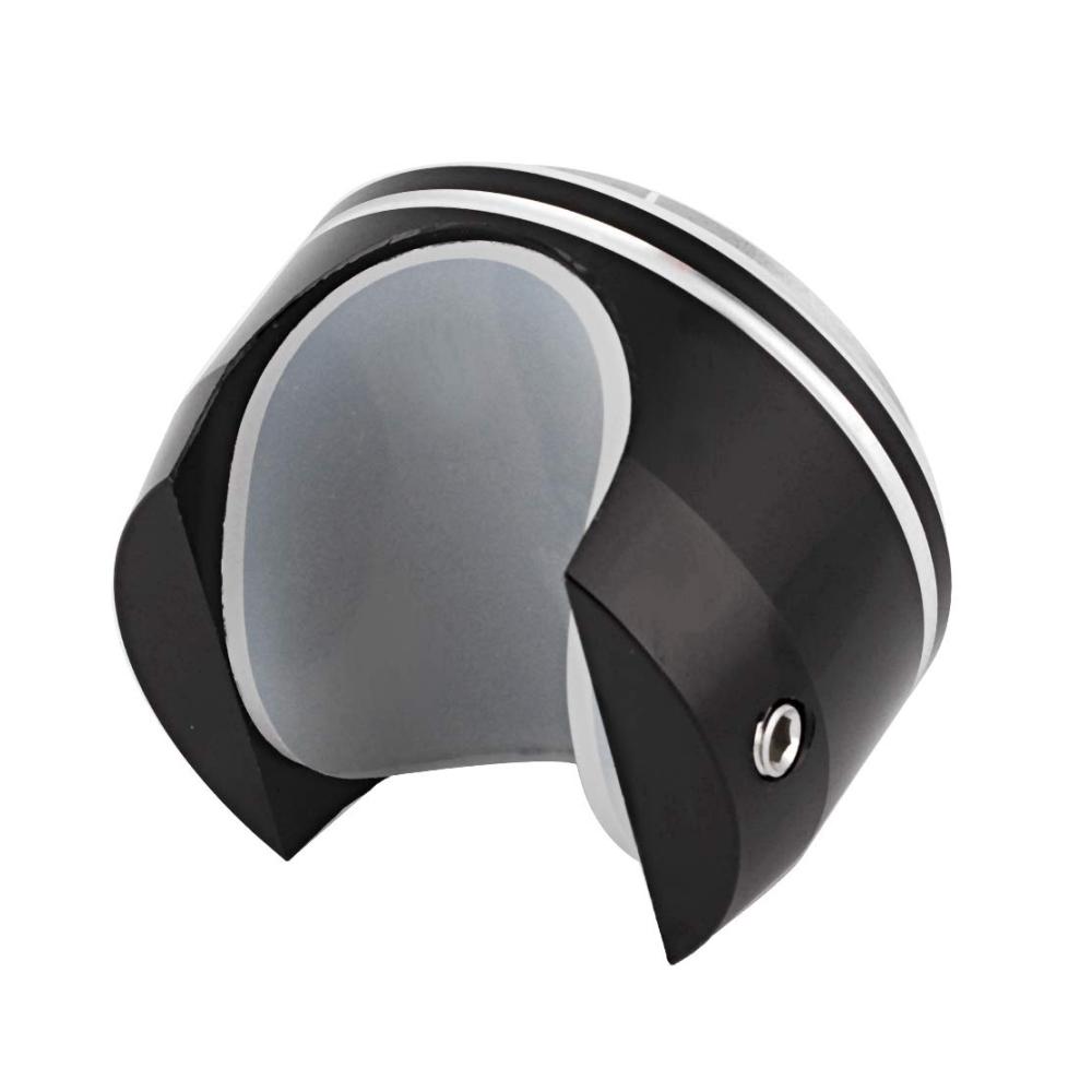Motorrad Lenkeruhr - Wasserdichte Quarzuhr für 7/8-Zoll-Lenker mit Aluminium Halterung (Weißes Zifferblatt Schwarzes Armband