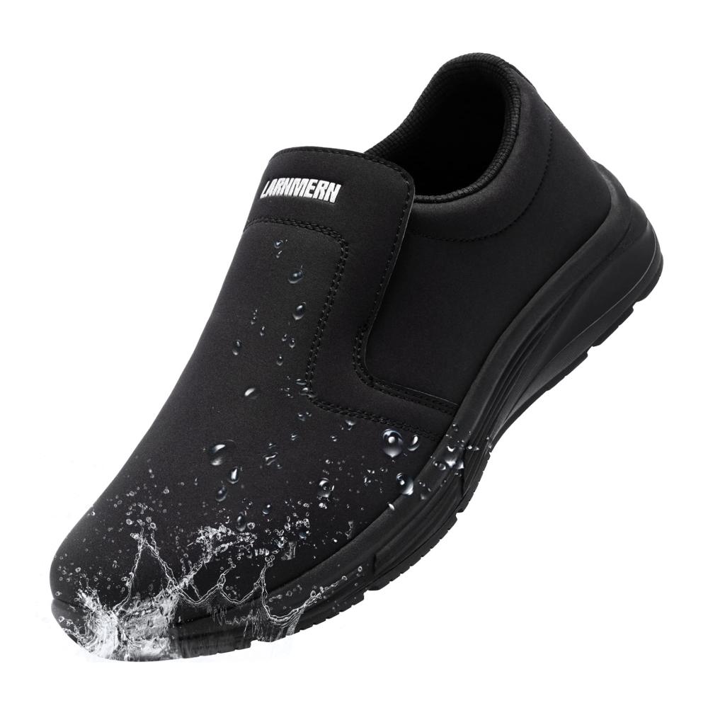 Rutschfeste Herren Kochschuhe Wasserfeste Arbeitsschuhe für Küche Non-Slip Chef Loafers ohne Stahlkappe