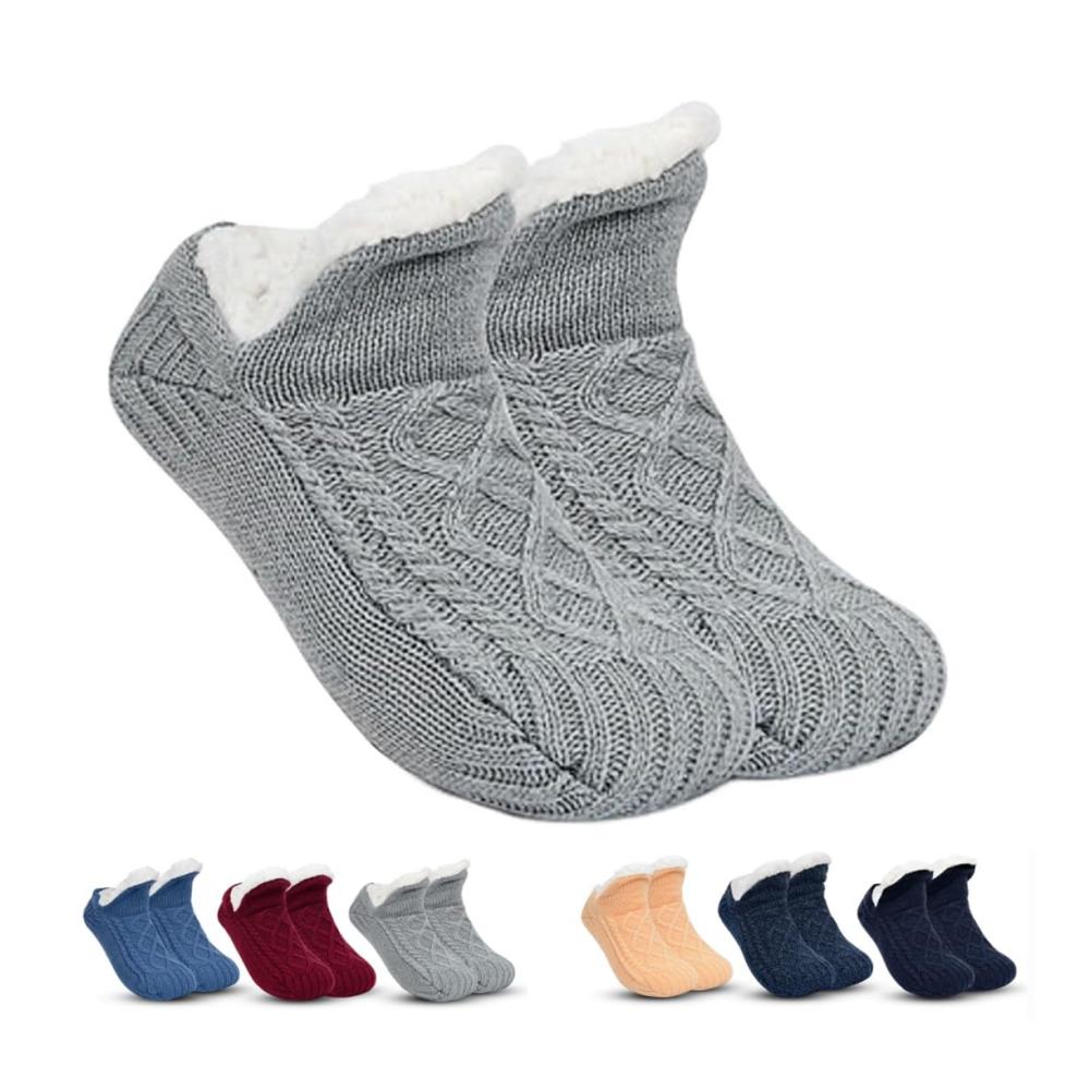 Rutschfeste Thermo-Socken für den Innenbereich - Gemütliche Slipper-Socken für Frauen im Winter
