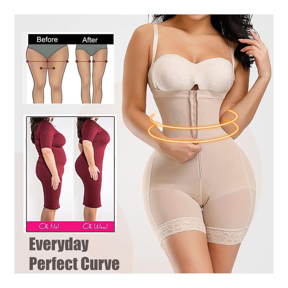 Nahtloser Damen-Po-Heber mit Push-Up-Effekt | Formender Body & Körperformer | Shapewear Korsett für eine elegante Silhouette | Nude M