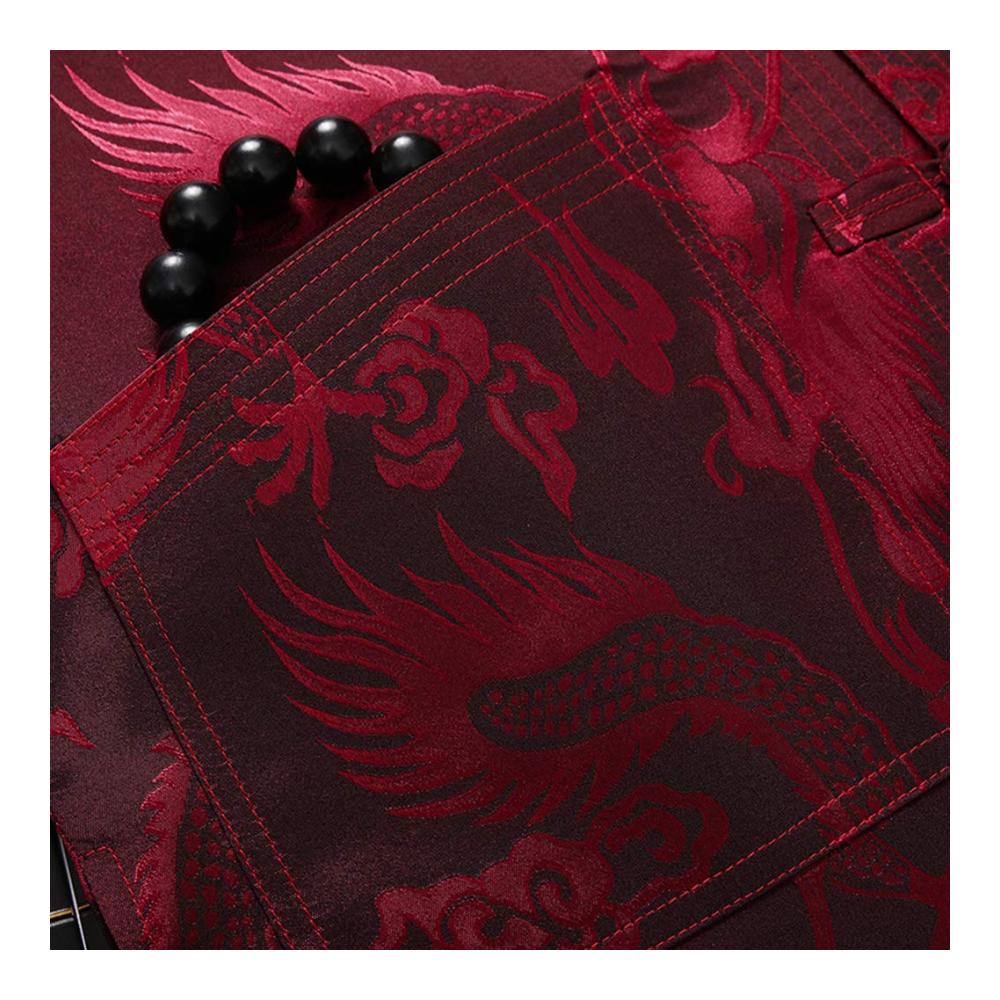 Tang Anzug für Männer Traditionelle Chinesische Kung Fu Kleidung mit Tai Chi Uniform Hanfu Stil Tops und Hosen für Kampf Meditation und mehr