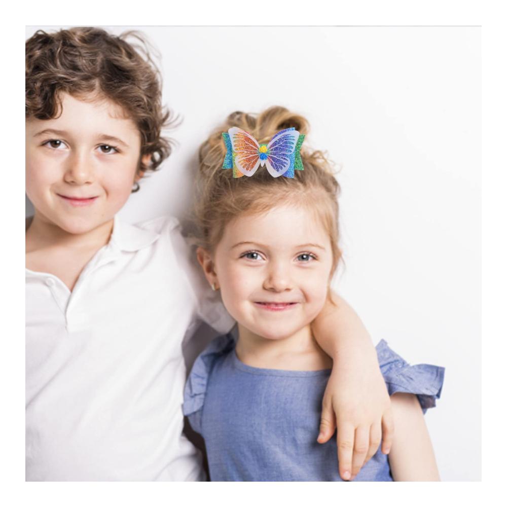Haarspangen Farbverlauf Multicolor Schleifen Haarnadeln für Baby Mädchen und Kleinkinder - Langes Haar Zubehör mit stilvollem Design für Frauen (Color F