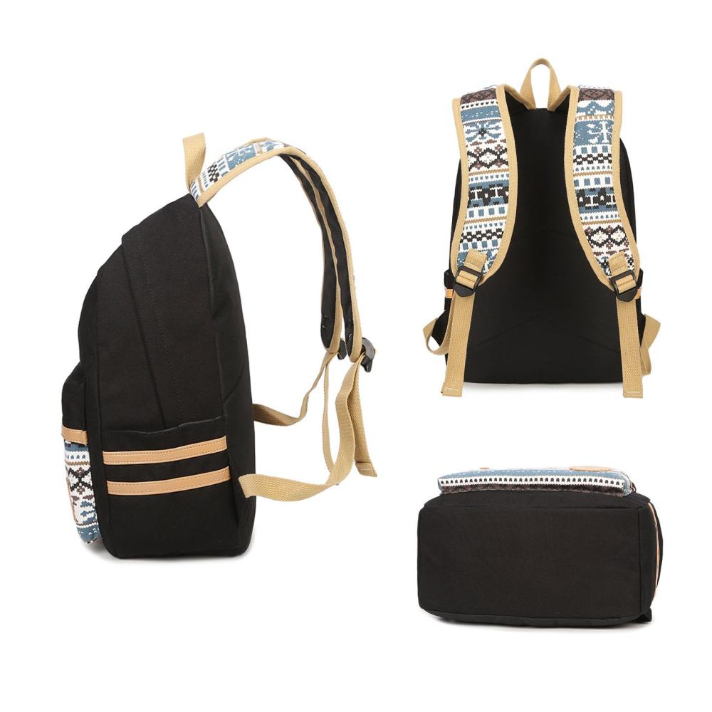 Kinderrucksäcke Neuleben Schulrucksack Kühltasche Mäppchen - 3er Set aus Canvas für Jungen und Mädchen in Schule und Freizeit