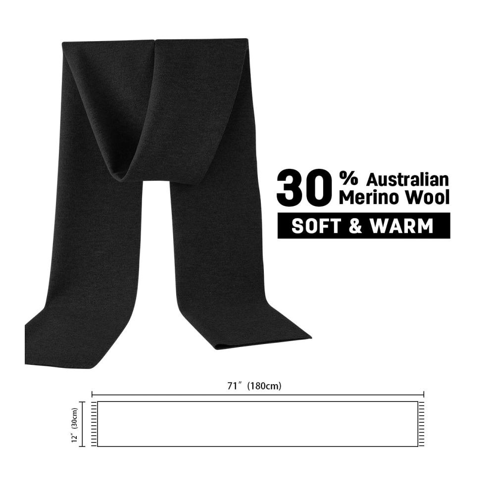 Herren Winter Schal aus 30% Merinowolle & Kaschmir – Weich Warm & in 4 Farben erhältlich