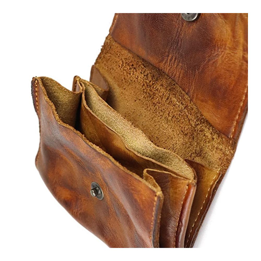 Handgemachte Retro-Münztasche Mini-Mode-Brieftasche für Männer und Frauen - Geldbörse mit Geldtasche und Kartenetui