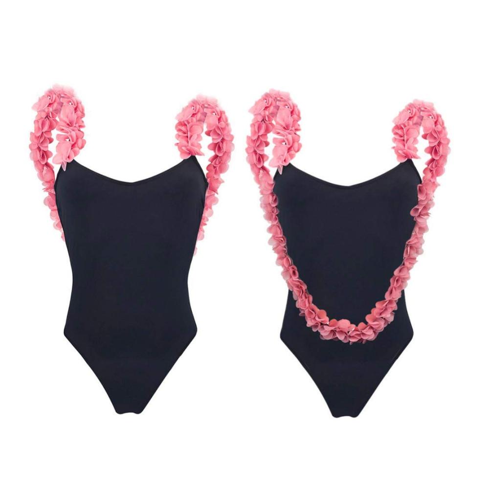 Brasilianischer Bikini Blumenmuster Rückenfrei 3D-Body - Damen Badeanzug mit Aussparungen
