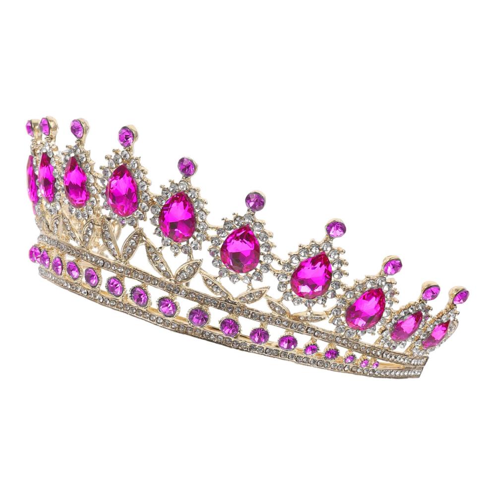Diadem Hochzeitshaarband - Elegante Brautkopfschmuck mit Diamanten Perlen und Roségold - Braut Accessoires für Hochzeit - Perlenschmuck für Frauen - Geburtstag Tiara Kopfbänder - Hochzeitskopfschmuck Tiaras