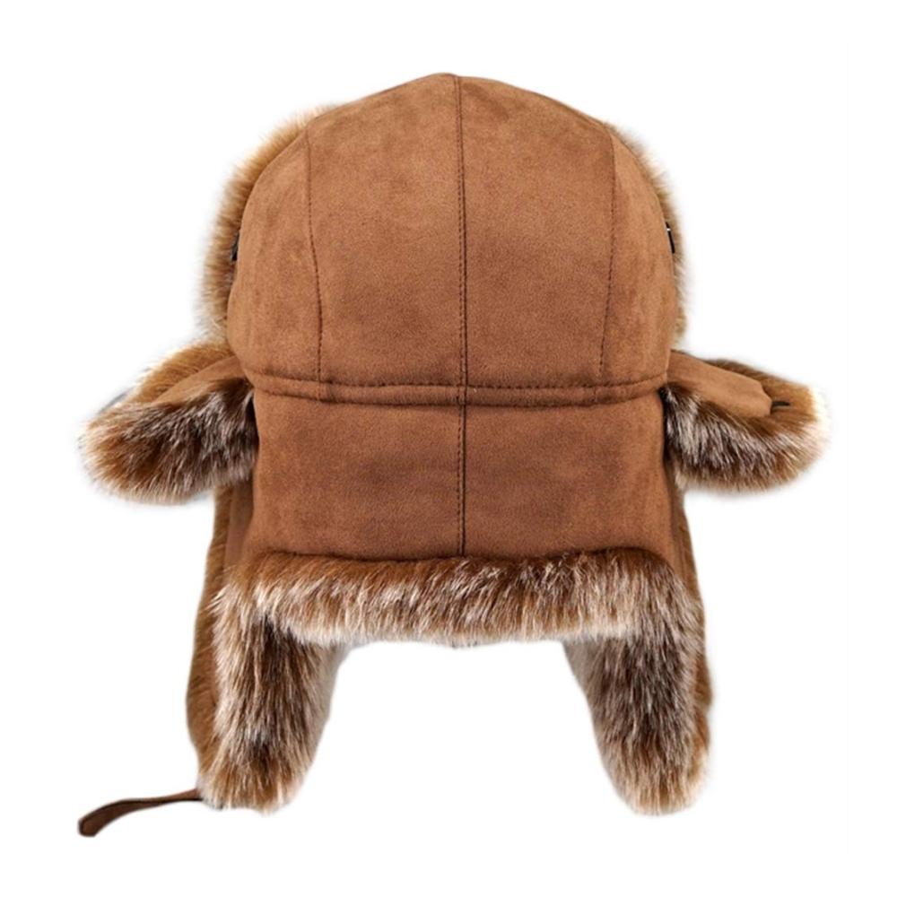 Fliegermütze Insun Unisex – Winddichte Trappermütze aus Wildleder mit Kunstfell Russische Mütze für Warmth