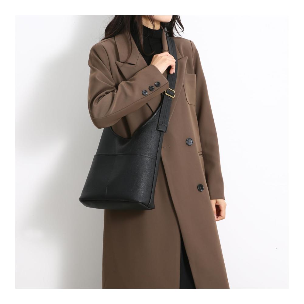 Damen Handtasche Moderne Leder Schultertasche mit Crossbody-Design geräumiger Tote Bag inklusive Kosmetiktasche – Große Umhängetasche & Tragetasche in Einem