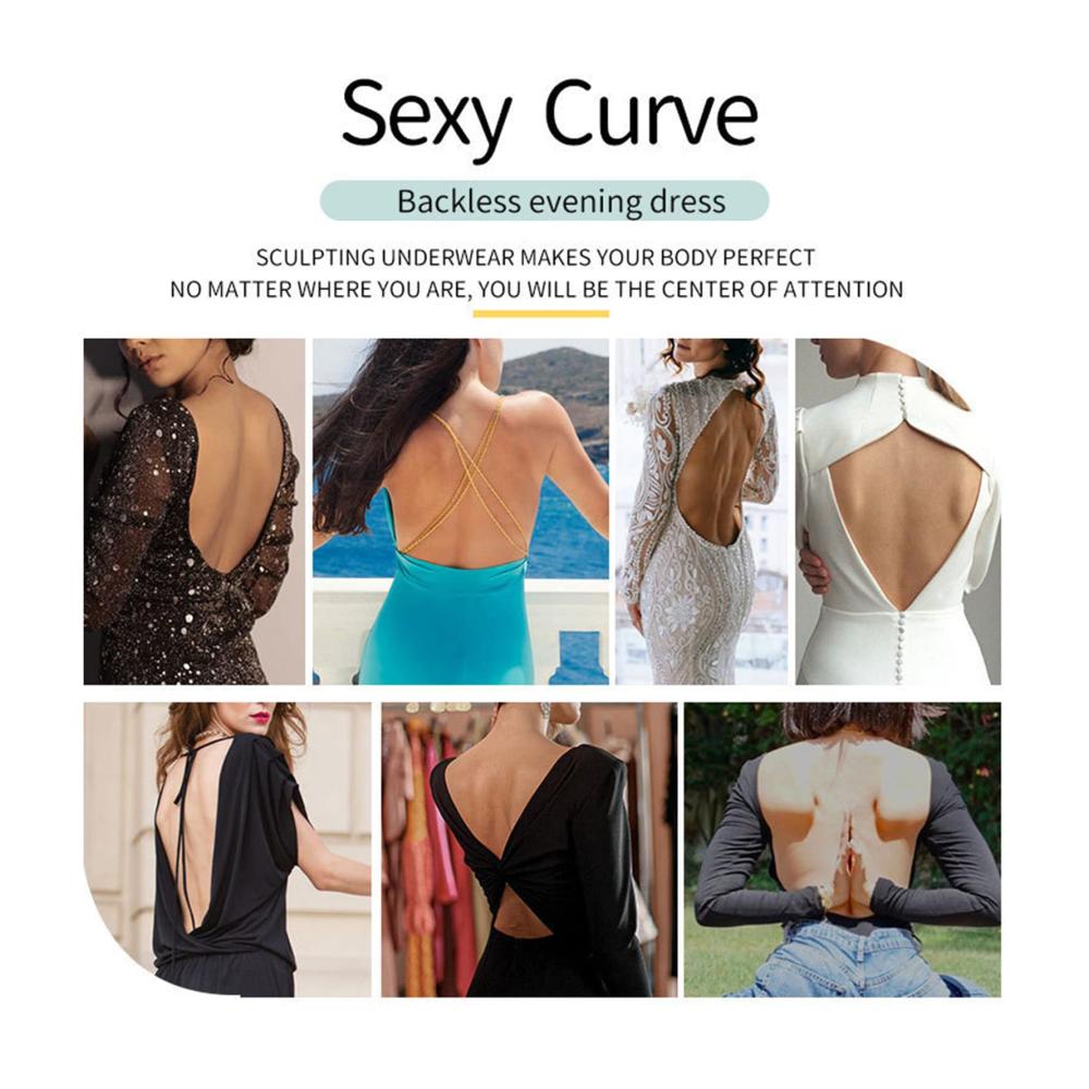 Bodys Shapewear Damen Figurformender Miederbody mit Bauchweg-Effekt Rückenfreier Body Verstellbare Träger Damen BH Tiefen RüCkenausschnitt Bodysuit - Sexy Korsett für einen sinnlichen Look