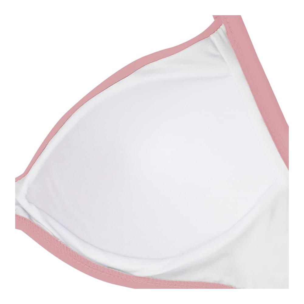 Badeanzug Damen | Einteiler mit Bauchkontrolle tiefer Ausschnitt und hoher Taille | Gepolsterter Bikini für Sommer am Strand | Größe L - Trendige Beach Essentials
