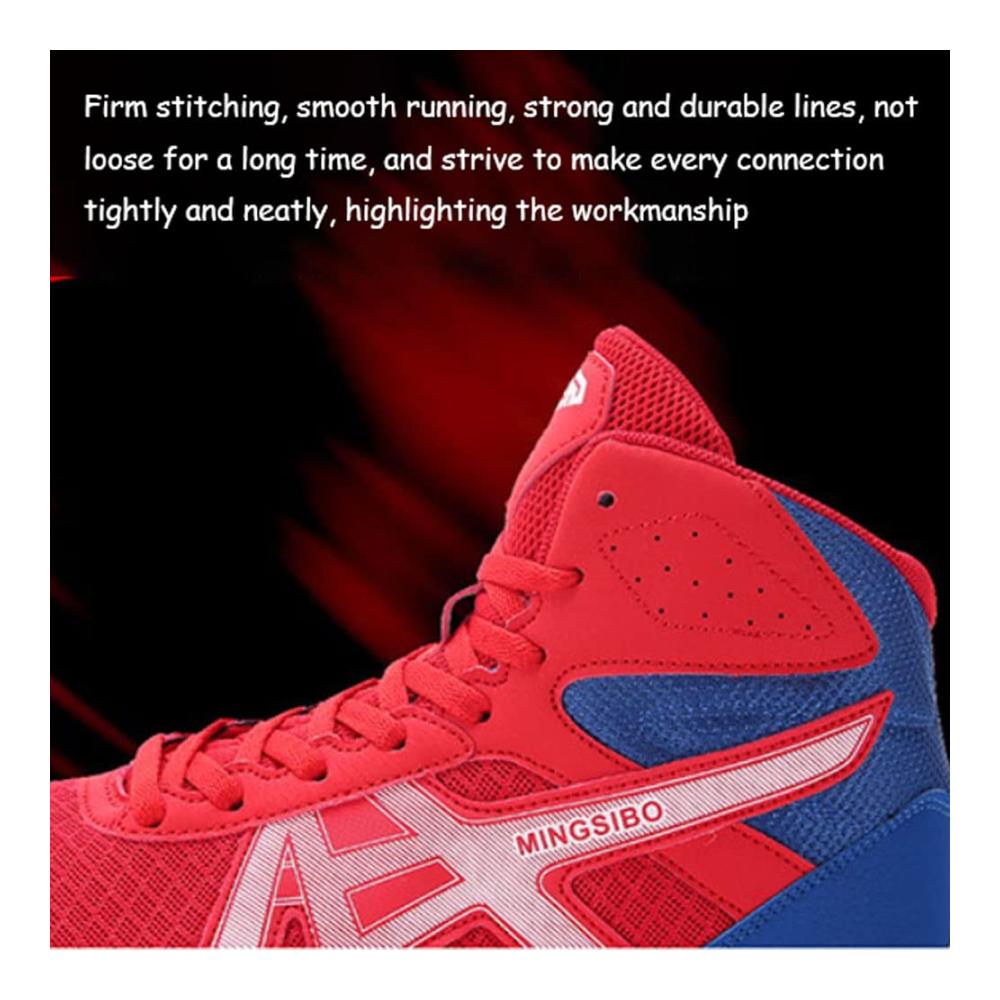 Professionelle Boxschuhe für Gewichtheben Wrestling Powerlifting & Bodybuilding – Stabile Squat-Schuhe mit optimaler Fußarbeit Flexibilität und Atmungsaktivität für Herren und Damen (Größe 36-46