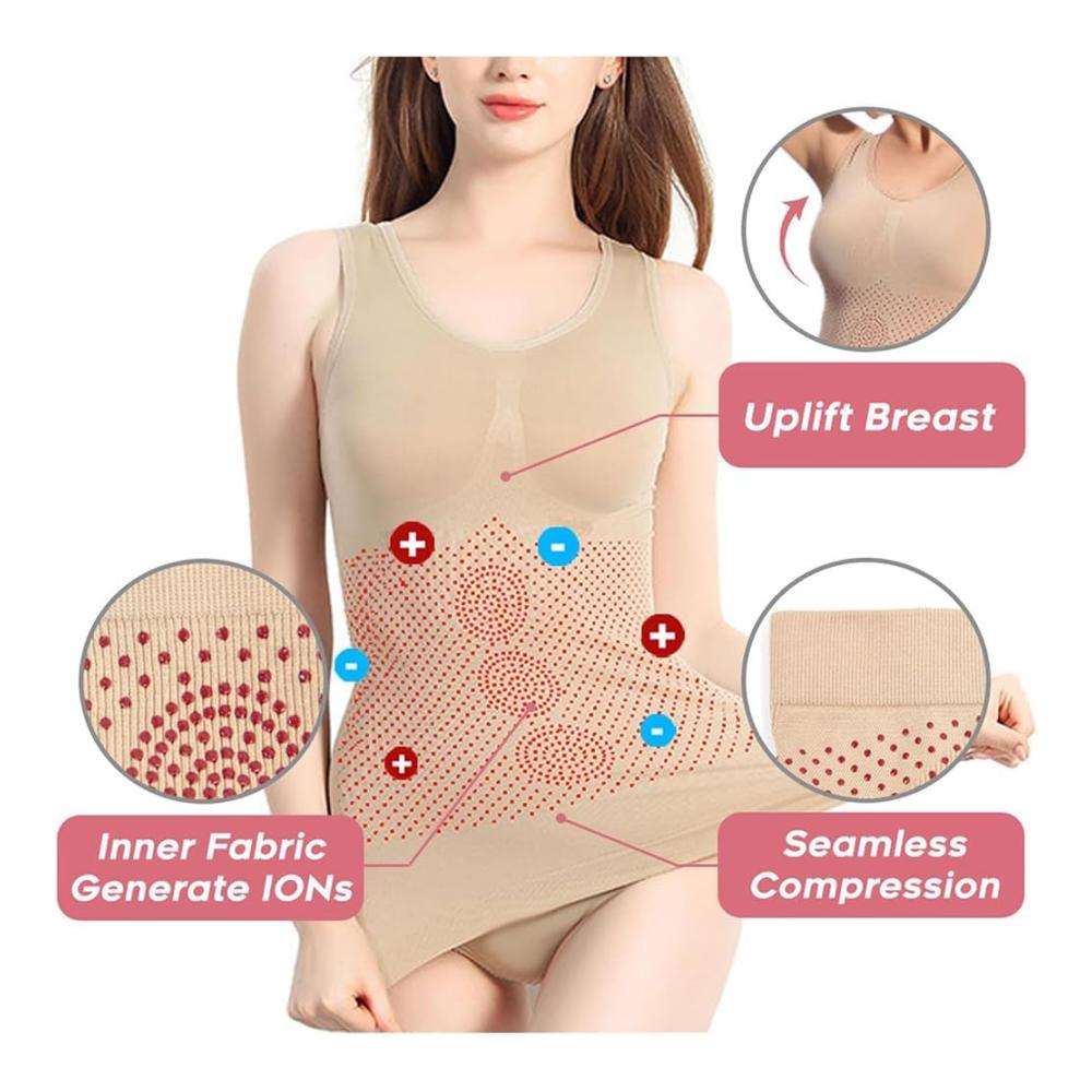Formendes Bodys Zweiteiliges Set mit Ferninfrarot-Spender und Tourmalin-Technologie - IONsWear Shapewear für effektive Körperformung