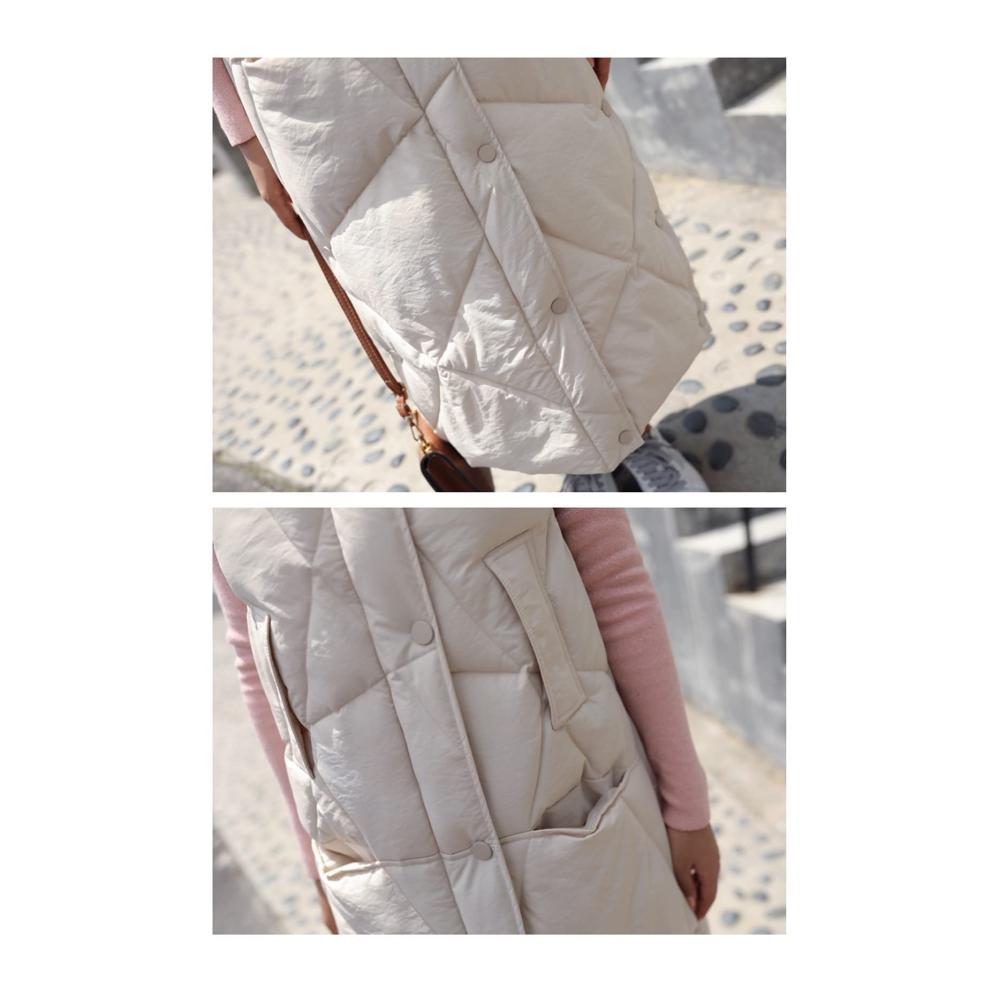 Damen Daunenweste mit Kapuze - Leichte Langarm Steppweste für den Winter in Uni-Design