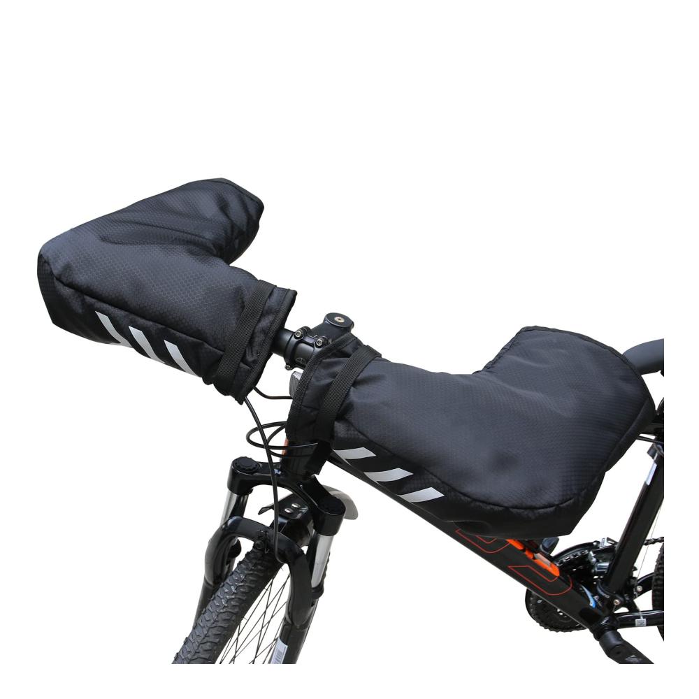 Wasserdichte Fahrradlenkerhandschuhe mit Reißverschlusstasche für kaltes Wetter - Mountainbike-Handschuhe für Pendler und MTB-Fahrer