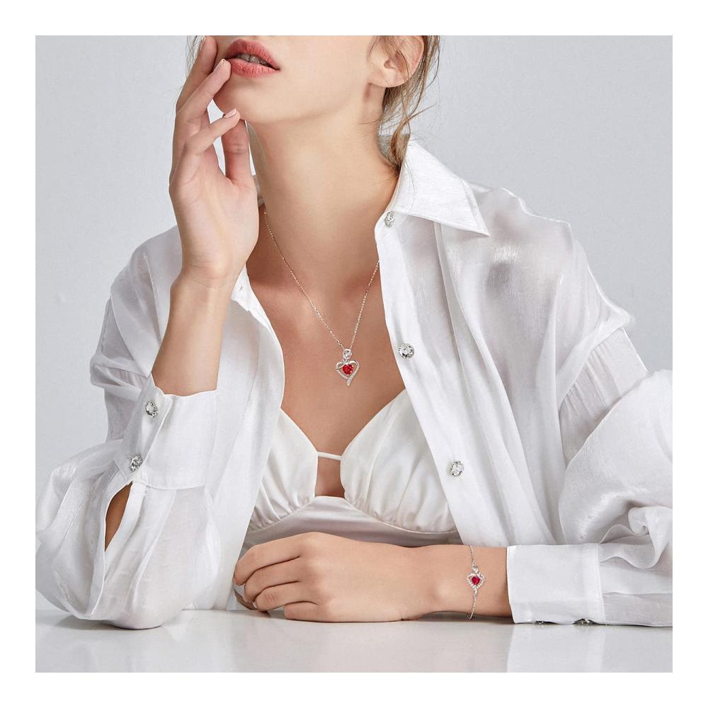 925 Sterling Silber Armband mit Weißgold Geburtssteinen und Edelsteinen - Damen Schmuck für Valentinstag Verlobung Geburtstag Muttertag Weihnachten - 173 cm