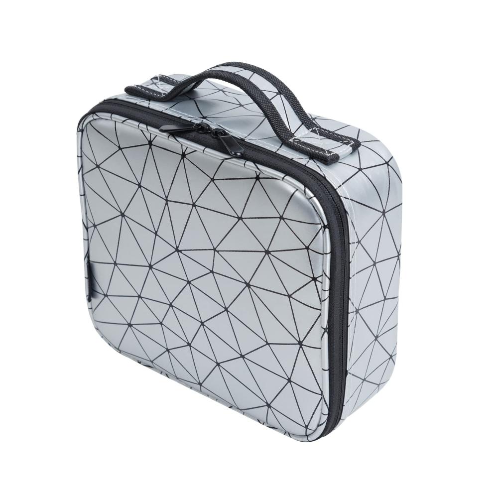 Großer Kosmetikkoffer aus wasserdichtem PU-Leder - Reise Make-up Tasche mit modularen Fächern und verstellbaren Trennwänden für organisierte Aufbewahrung und Bürsten große Kapazität