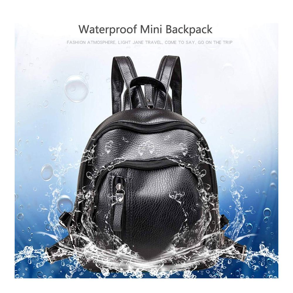 EBOOBA Mini Rucksack Stilvoller Damenrucksack aus klassischem PU-Leder - Ideal für Frauen und Mädchen Schultertasche inklusive