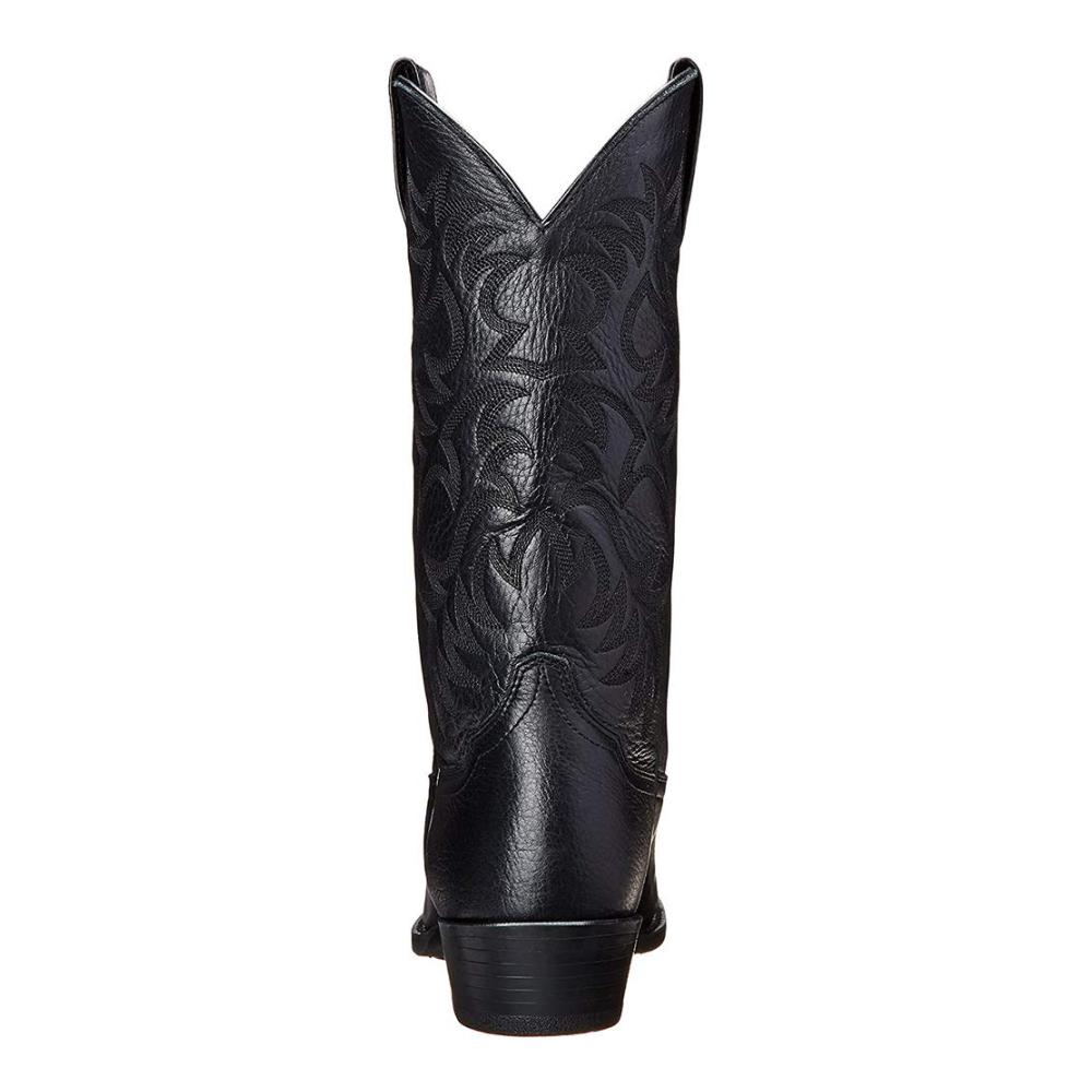 Herren Western Cowboy Stiefel | Vintage Stickerei | Hohe Reitritter Stiefel | Echtleder Lange Stiefel | Winter Outdoor Wanderschuhe Schwarz 46