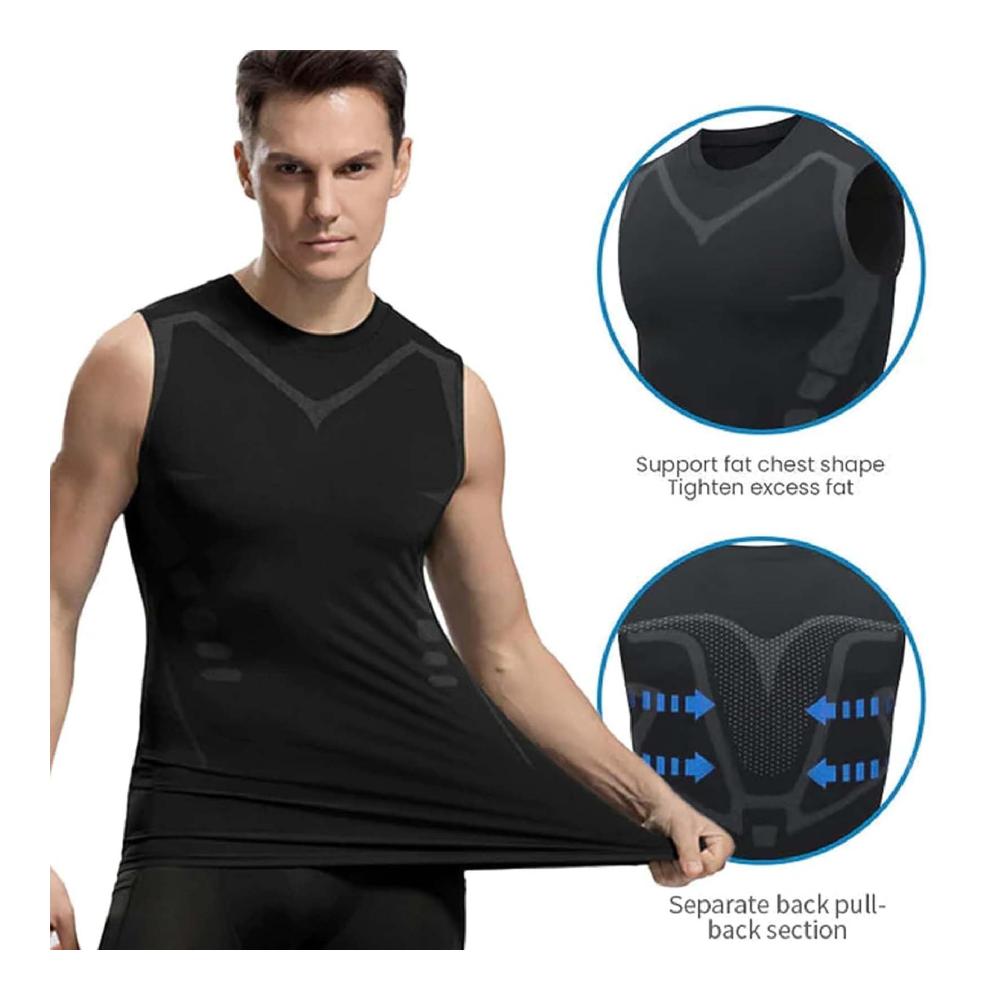 Ionic Shaping Vest für Herren - Energxcel Compression Unterhemd | Bequem & Atmungsaktiv