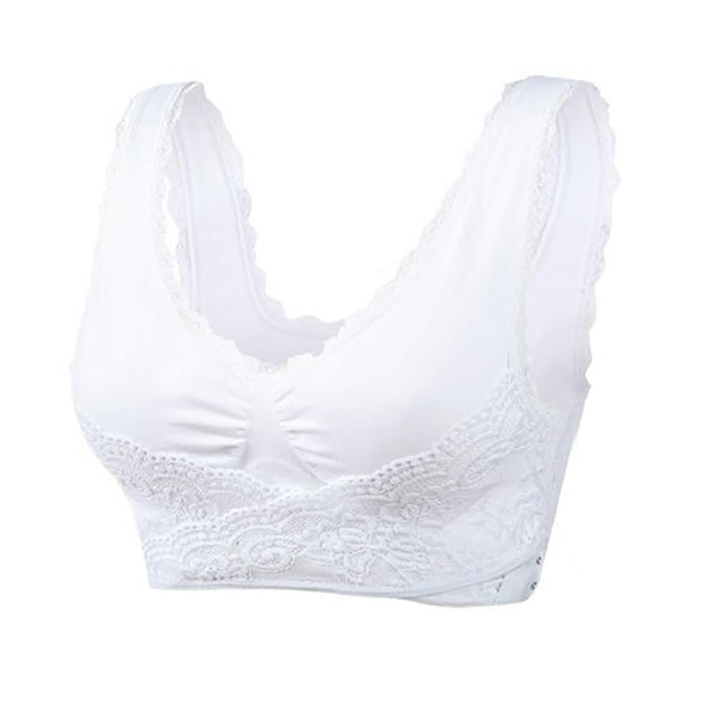 Libeza Buckle Bra Cross-Front Lace Sports Bra with Comfy Corset Design