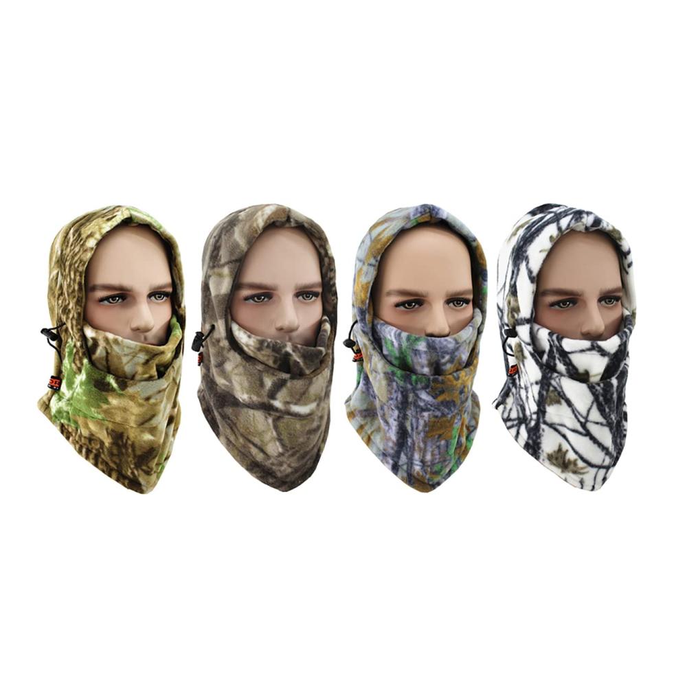 Sturmhaube mit Weichem Fleece | Camo-Mütze für Jagd und Radfahren | Verstellbare Winddichte Kopfbedeckung | Winter-Kapuzenmütze Unisex Schützend