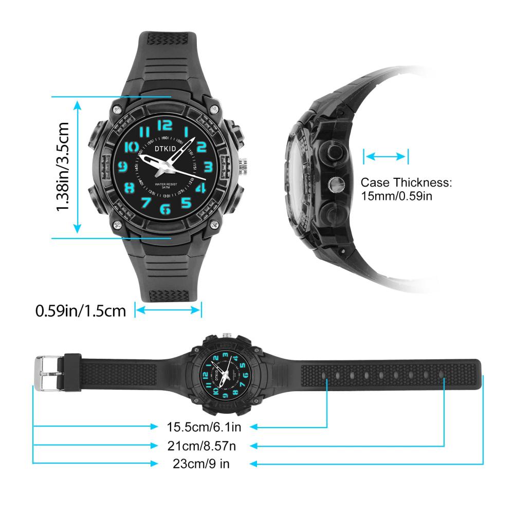 7-Farbige Kinderuhr für Jungen und Mädchen | Analog Quartz Armbanduhr mit Wasserdichtem Kautschuk-Armband | Neue Outdoor-Sportuhren für Kinder