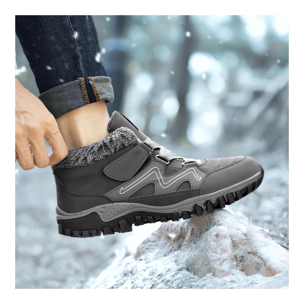 Squashschuhe Overknees Damen Schwarz | Damen-Winter-Thermostiefel Warme Schneestiefel für Wandern Arbeit & Komfort | Damen Winterstiefel mit Turnschuh-Design