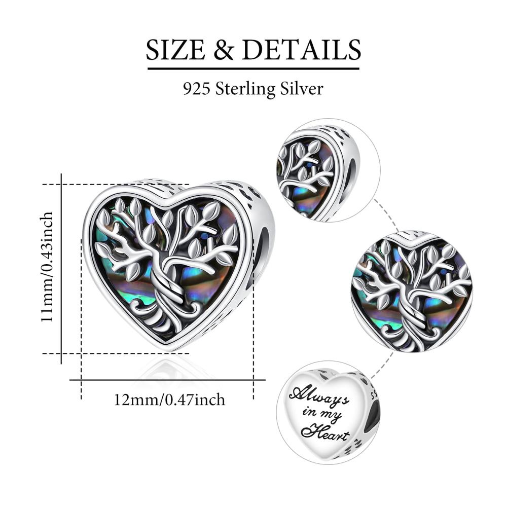 Lebensbaum Charm Anhänger aus 925 Sterling Silber für Pandora Armband - Damen Schmuck Geschenk
