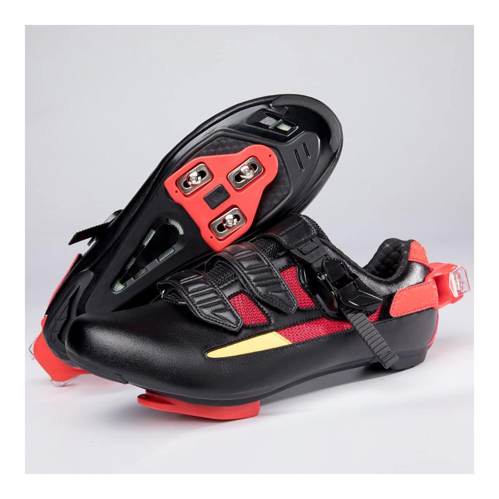 Rennrad-Sneaker mit Klettverschluss und SPD-Pedal - Herren Fahrradschuhe für Outdoor mit Nachtsicherheitslichtern