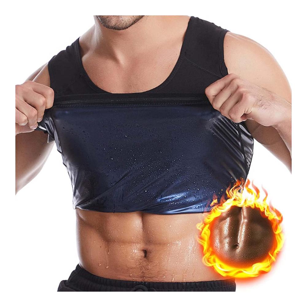 Mansottile Ion Compression Tank Top for Men - Gynecomastia Shaping Vest L/XL Size