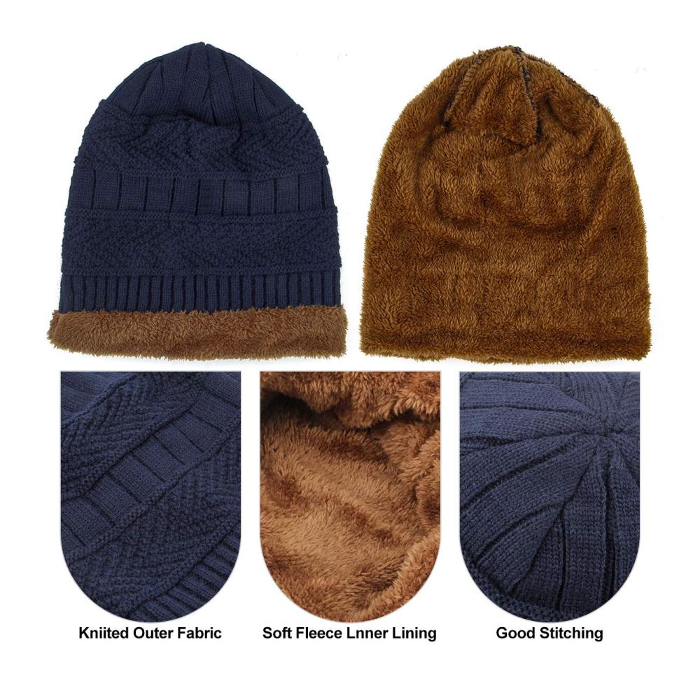 Lalafancy Wintermütze mit Fleecefutter - Warme Strickmütze und Beanie für Damen und Herren