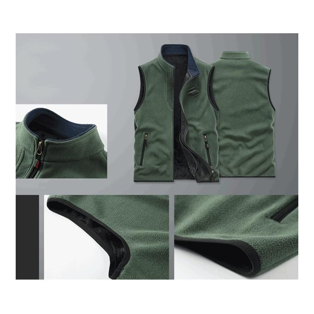 Herrenweste mit Reißverschluss Stilvoll Warm und Winddicht für Freizeitreisen - Multifunktionale Taschen Ärmellose Jacke