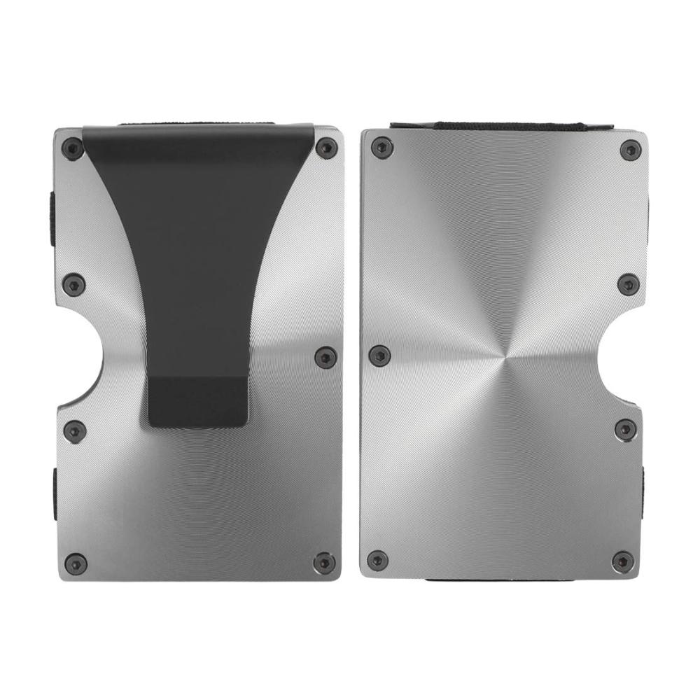 Kreditkartenhüllen Set RFID-Schutz Geldscheinklammer Visitenkarten-Organizer - Moderner Stil Unisex (Grau