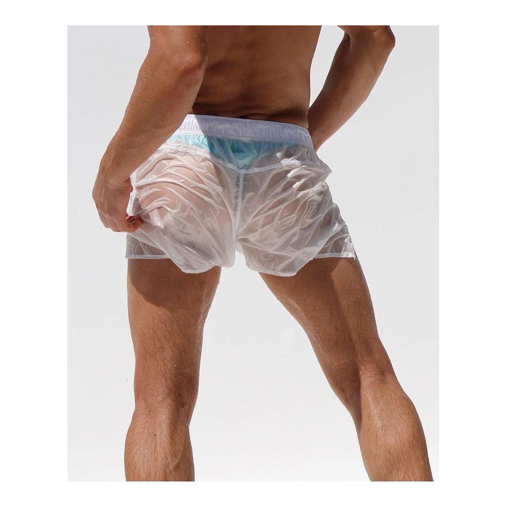 Herren Badehosen Shorts - Transparente Sommer Beachshorts Leicht & Luftig