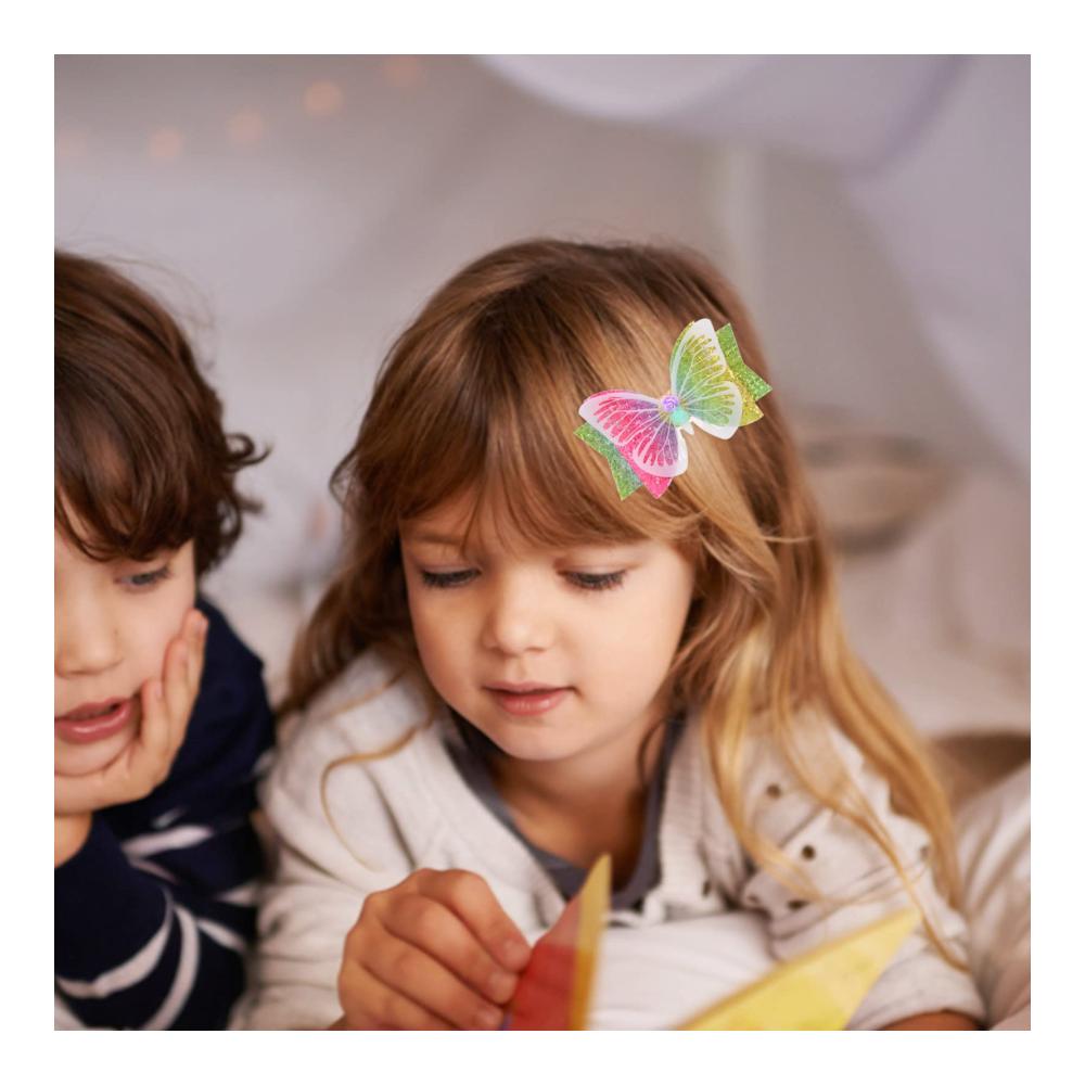 Haarspangen Farbverlauf Multicolor Schleifen Haarnadeln für Baby Mädchen und Kleinkinder - Langes Haar Zubehör mit stilvollem Design für Frauen (Color F